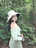 貓人防曬帽女士夏季黑膠防紫外線蝴蝶結(jié)漁夫帽遮臉大帽檐遮陽(yáng)帽子新款 米色 均碼（56-58） 曬單實(shí)拍圖
