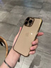愛(ài).在加適用蘋(píng)果16promax手機(jī)殼2025新款iphone16pro透明硬15promax高級(jí)商務(wù)14簡(jiǎn)約男女13電鍍自帶藍(lán)鉆膜 沙漠鈦金色【不發(fā)黃】 蘋(píng)果16pro手機(jī)殼 曬單實(shí)拍圖