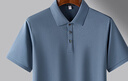 法曼斯夏季休閑時(shí)尚薄款商務(wù)透氣翻領(lǐng)男士短袖POLO衫上衣 藍灰色  3XL  曬單實(shí)拍圖
