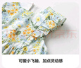 迷你巴拉巴拉【純棉】連體衣女童飛袖鏤空織帶扣柔軟透氣花苞夏 黃綠色調(diào)00334 80cm 曬單實拍圖