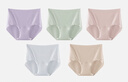 櫻姿娜3條】第三代鉑金絲內褲女無(wú)痕A類(lèi)蘭精萊賽爾全褲10A抗菌高腰三角 【5條禮盒裝】綠+粉+膚+紫+灰 XL 高腰（建議110-140斤內可穿） 曬單實(shí)拍圖