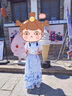 迪士尼（Disney）童裝女童漢服夏季馬面裙兒童唐裝2025新款女孩六一表演服半身裙夏 2438青花瓷套裝+項鏈 140 建議9~10歲（130-140cm） 曬單實拍圖
