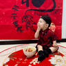 G. DUCKKIDS小黃鴨童裝寶寶周歲禮服嬰兒衣服夏季抓周百天滿月服中國(guó)風(fēng)外出服 紅色爬服 66cm 66 曬單實(shí)拍圖