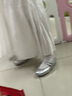 他她（TATA）薄霧少女銀色瑪麗珍鞋女平底芭蕾舞單鞋女新 銀色 35 曬單實(shí)拍圖