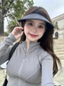 文枝防曬衣女修身夏季冰絲防曬衫夏季2025年新款小蠻腰瑜伽防曬服立領(lǐng) 【海巖灰】冰潤絲面料/舒適親膚 M （80-110）修身顯瘦 曬單實拍圖
