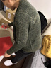 恒源祥中老年人秋裝奶奶60歲70毛衣開衫大碼外套媽媽針織毛衫衣服女 藍(lán)綠色 L 建議80-95斤 曬單實(shí)拍圖