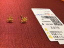 周六福（ZLF）  黃金耳飾女款5G足金甜酷少女系列六芒星耳釘 計價 一對-0.79g 曬單實拍圖