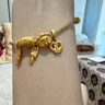 曼卡龍黃金吊墜東方知食分子轉(zhuǎn)運珠足金DIY手鏈?zhǔn)执▋r送女友七夕禮物 財運“餃餃”者 曬單實拍圖