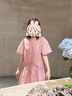 朵朵·可可25夏季新款涼感天絲棉寬松大碼短袖家居服短睡裙 粉色 S (155) 曬單實拍圖