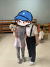 蘿卜唄唄（LUOBOBEIBEI）兒童背帶褲套裝夏款男童禮服六一主持合唱演出服 黑色四件套 150  曬單實(shí)拍圖