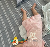 童泰（TONGTAI）嬰兒短袖連體衣夏季純棉寶寶衣服兒童外出薄款哈衣爬服粉色80cm 曬單實(shí)拍圖