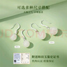 Qlady足銀和田玉耳環(huán)女氣質(zhì)高級感2025新款玉石耳墜耳釘媽媽母親節(jié)禮物 曬單實拍圖