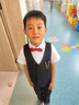 蘿卜唄唄兒童禮服男夏季兒童短袖小西服套裝男童鋼琴主持人表演男孩王子服 馬甲+襯衫+長(zhǎng)褲+領(lǐng)結(jié) 130cm建議體重43-50斤 曬單實(shí)拍圖