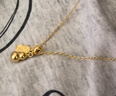 周大福傳承系列 寓意招財納福葫蘆碎金子黃金項鏈女 F235856七夕 45cm 約8.65g計價(工費620) 曬單實拍圖