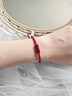 QMXD轉運珠手繩穿黃金手工編繩手鏈紅繩編織繩半成品可穿珠diy手編繩 福祿紅繩【經(jīng)典款/手圍17-19cm】 曬單實(shí)拍圖