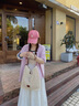 麓格立大容量編織包包女包2025新款夏時尚棉線斜挎托特包海邊度假沙灘包 夏天編織包【圓珠肩帶款】 曬單實(shí)拍圖