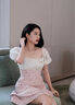 蔻伊婭（Kouyiya）品牌女裝新品小香風(fēng)假倆件連衣裙女裝2025新款夏季收腰公主風(fēng)裙子 粉紅色 S 85-100斤 曬單實(shí)拍圖