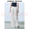 UR2025秋季新款女裝簡(jiǎn)約基礎百搭闊腿休閑長(cháng)褲UYY850087 本白 25 曬單實(shí)拍圖