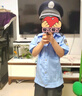 A 21 FUNB兒童警制服男孩小警務(wù)服套裝女孩衣服幼兒園角色扮演兔子警官女童 男寶五件套白帽+白手套 110 適合體重30斤左右 曬單實(shí)拍圖