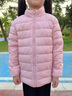 波司登（BOSIDENG）2025新款三合一羽絨服男女兒童一手長(zhǎng)5A抗菌絨保暖外套T250131340 櫻粉色1870 140 /64 約 130-140cm 30kg 曬單實(shí)拍圖