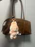 PECO小丑保齡球包植鞣皮油蠟長(cháng)柄法棍腋下手提通勤單肩波士頓女包禮物 中號琥珀色頭層半樹(shù)膏小?，F貨 曬單實(shí)拍圖