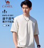 駱駝（CAMEL）寬松透氣短袖運動(dòng)t恤男圓領(lǐng)純色通勤 J15BADLP081 暖白 M 曬單實(shí)拍圖