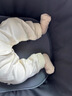 G.DUCKKIDS小黃鴨童裝新生嬰兒衣服男寶寶連體衣春秋純棉外出服哈衣薄款春裝 米黃色 偏小 90cm (建議80- 1-2周歲） 曬單實拍圖