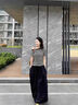 浪莎冰絲南瓜半身裙女夏季新款高腰顯瘦a字中長(zhǎng)裙子寬松百搭半裙女 曬單實(shí)拍圖