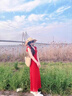 西兒法式氣質(zhì)甜美木耳邊方領(lǐng)波點(diǎn)連衣裙女夏季2025新款海邊度假長(zhǎng)裙 紅色波點(diǎn) L 曬單實(shí)拍圖