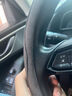 汽車方向盤套超薄防滑吸汗麂皮絨把套翻毛皮反毛車把套四季通用型 麂皮絨-圓形【炭黑色】升級超薄 曬單實拍圖