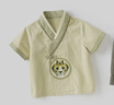 戴維貝拉男童五分褲套裝寶寶國風(fēng)漢服兩件套夏裝兒童衣服 曬單實(shí)拍圖