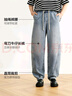 森馬（Semir）牛仔褲男寬松直筒褲25夏彎刀褲長褲復古褲子109325124107 曬單實拍圖
