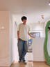 名創(chuàng)優(yōu)品（MINISO）220G重磅短袖男T恤夏季厚實不透高級感精梳棉純棉半袖寬松上衣服 【220G重磅】蒼綠 L /175(體重120-140斤) 曬單實拍圖