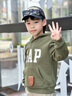Gap男女童2025秋季新款Logo膠印抓絨套頭連帽衫兒童裝衛(wèi)衣829299 軍綠色 110 cm(4-5歲) 亞洲尺碼 曬單實(shí)拍圖