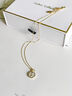 Amber Lollipop張杰同款貝母項鏈女字母吊墜鎖骨鏈周年紀念日生日禮物送女友老婆 金色烙印-Y 曬單實(shí)拍圖