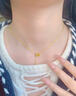中國黃金（CHINA GOLD）黃金項(xiàng)鏈女款足金小蠻腰流蘇套鏈吊墜情人節(jié)生日禮物送女友愛人 小蠻腰吊墜【配S925圓珠銀鏈】約0.5g 曬單實(shí)拍圖