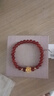 六福珠寶七夕禮物 黃金轉(zhuǎn)運(yùn)珠硬金足金蓮花串珠紅玉髓手串 金重約0.81克 曬單實(shí)拍圖