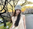 十竹毛線帽韓系鉤花針織帽女2025新款日系甜美蕾絲鏤空花朵包頭帽文藝 米色【顯臉小/柔軟舒適】 曬單實拍圖