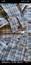 純棉格紋長(cháng)袖襯衫女春秋新款早年媽媽洋氣百搭翻領(lǐng)上衣打底衫 藍色 XL 114-125 曬單實(shí)拍圖