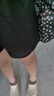 浪莎黑色碎花短裙女夏季2025新款a字顯瘦半身裙小個子芭蕾風蛋糕裙 曬單實拍圖