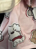 果殼（Gukoo）睡衣女春夏季可愛兔子印花粉色格子褲新款女士可外穿家居套裝A 兔子女套 L 曬單實(shí)拍圖