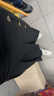 PRICH秋冬TR斜紋面料收腰單排扣A字百褶純色通勤半身裙女 19黑色 M 165 曬單實拍圖