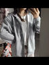 adidas休閑舒適寬松加絨連帽夾克外套男女秋冬阿迪達斯官方輕運動(dòng)   中麻灰   XS 曬單實(shí)拍圖