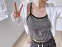 SNYDER WEAR白色短款原紗防曬針織開衫女薄款夏季吊帶裙外搭薄紗空調(diào)外套女裝 白色 S (建議80-95斤) 曬單實(shí)拍圖