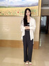 冰絲奶芙山本褲女夏季薄款2025新款休閑小個(gè)子肌理感白色闊腿褲子 黑色-常規(guī)款 L 建議（111-125斤） 曬單實(shí)拍圖
