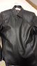 勁霸（JINBA）皮夾克男士商務(wù)休閑翻領(lǐng)頭層牛皮黑色皮衣中老年短款真 黑色收藏送保養油 XL 建議140-155斤 曬單實(shí)拍圖