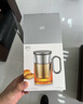 尚明鋁蓋高硼硅玻璃泡茶杯過濾茶杯茶水分離辦公家用大容量透明茶杯 槍黑色500ML 曬單實拍圖