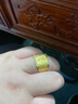 喜緣祥珠寶足金999一帆風(fēng)順黃金戒指霸氣顯大活口男士金戒指七夕節(jié)禮物 金重16.85g 曬單實拍圖