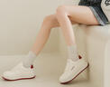 啄木鳥(niǎo)2026夏季新款百搭休閑厚底小白鞋女鞋透氣運動(dòng)老爹板鞋白鞋子 卡其色 37 曬單實(shí)拍圖