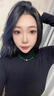 QMXD中式婚禮仿翡翠綠色漢服傳統(tǒng)古裝項(xiàng)鏈女士復(fù)古新娘秀禾龍鳳褂配飾 綠色項(xiàng)鏈 曬單實(shí)拍圖